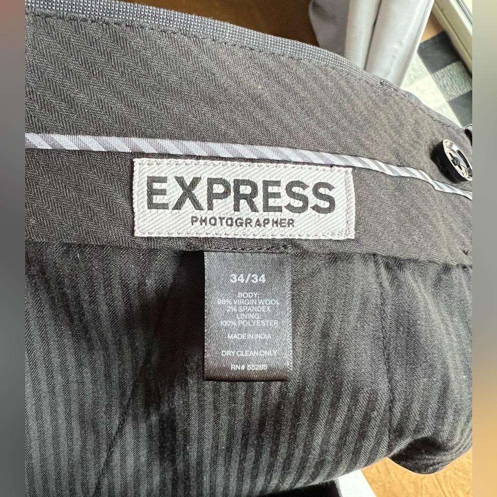 Express Charcoal Photographer Trousers 34/34